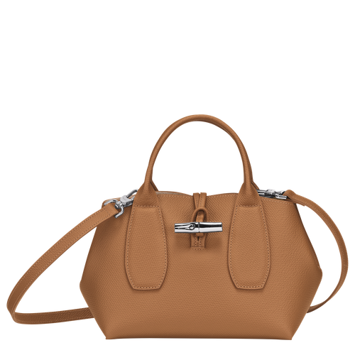 Beige Women's Longchamp Roseau S Leather Top-handle Bags | 9543267-FL