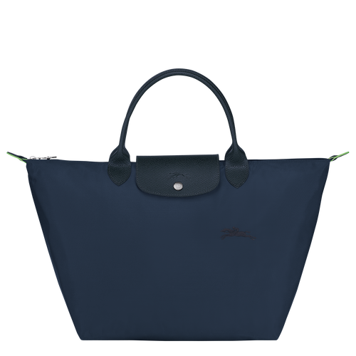 Blue Women's Longchamp Le Pliage Green M Canvas, Recycled canvas Top-handle Bags | 1403586-MV