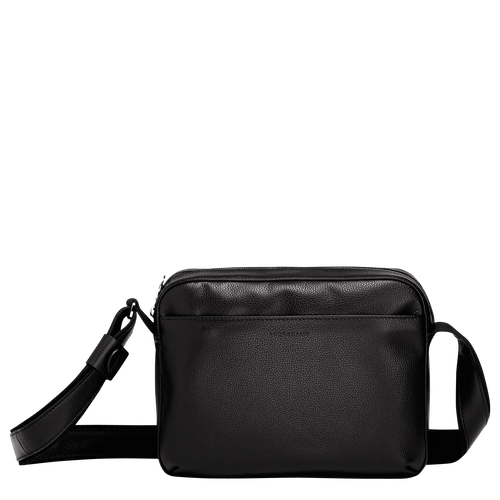 Black Men's Longchamp Le Foulonné Leather Crossbody Bags | 0214385-AU