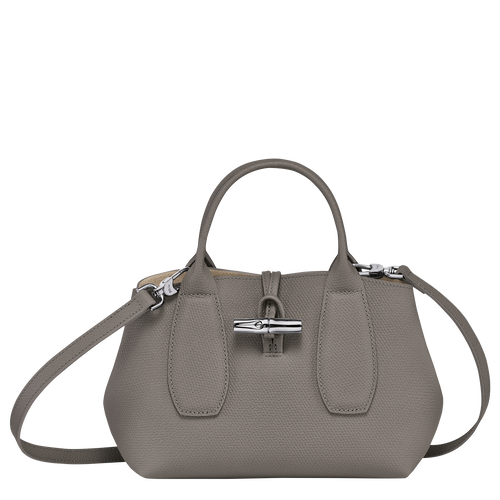 Grey Women's Longchamp Roseau S Leather Top-handle Bags | 6058724-KR