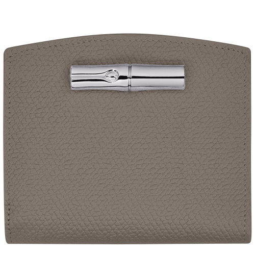 Grey Women's Longchamp Roseau Leather Wallets | 4107398-MA - Exclusive Outlet Sale