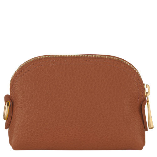 Brown Women's Longchamp Le Foulonné Leather Coin Purses | 4513986-AE
