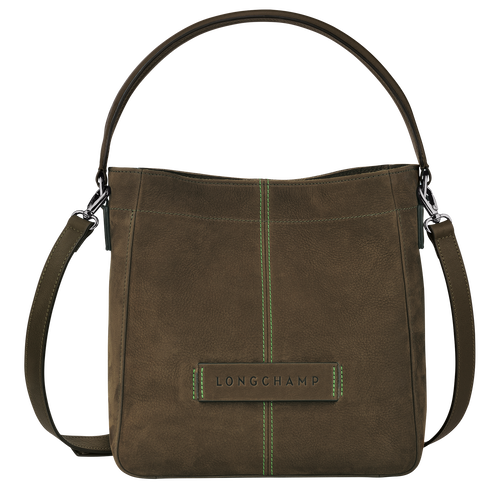 Green Women's Longchamp 3D Leather Crossbody Bags | 9875340-FS