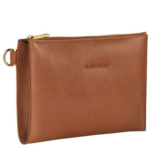 Brown Women's Longchamp Le Foulonné Leather Pouches | 2645893-AL