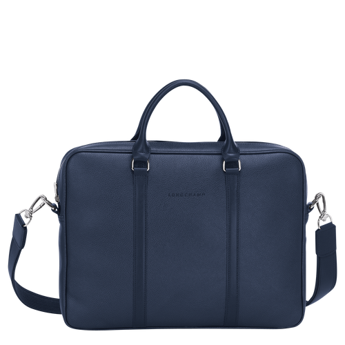 Blue Men's Longchamp Le Foulonné XS Leather Briefcase | 6530129-OC