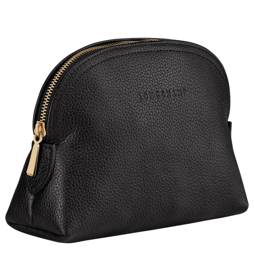 Black Women's Longchamp Le Foulonné Leather Pouches | 0397825-UN