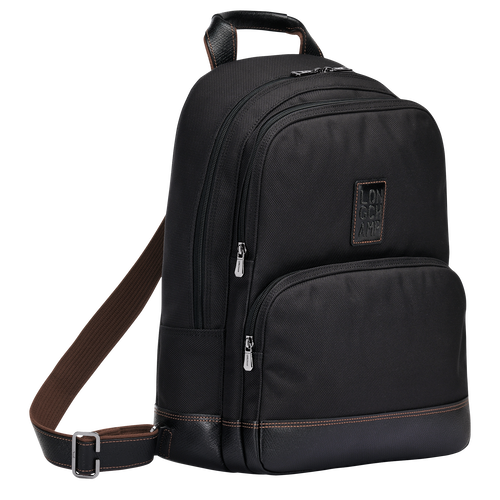 Black Men's Longchamp Boxford Canvas Backpacks | 4970381-HU