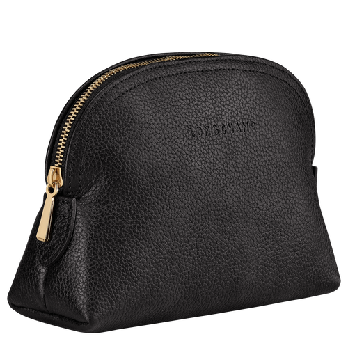 Black Men's Longchamp Le Foulonné Leather Pouches | 9235861-GZ
