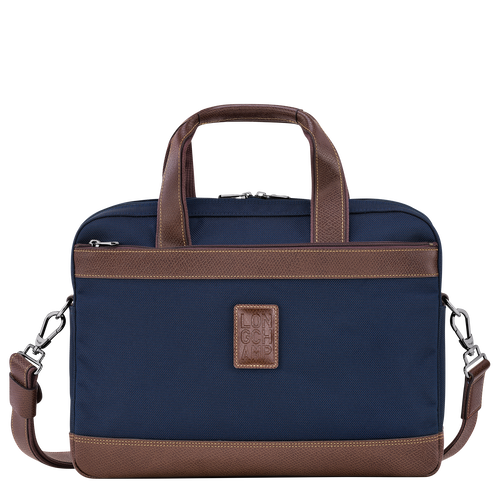 Blue Men's Longchamp Boxford S Canvas Briefcase | 7980645-SL