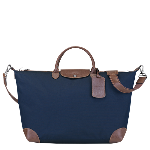 Blue Men's Longchamp Boxford L Canvas Travel Bags | 7243816-GX