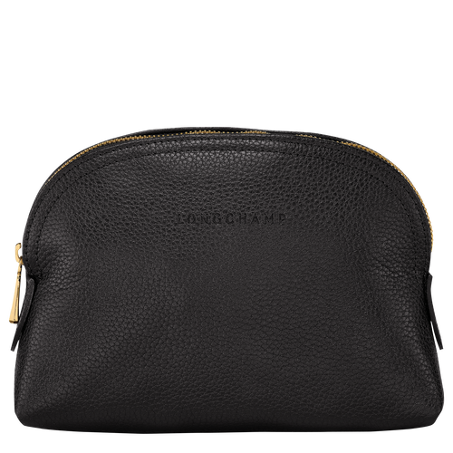 Black Men's Longchamp Le Foulonné Leather Pouches | 9235861-GZ