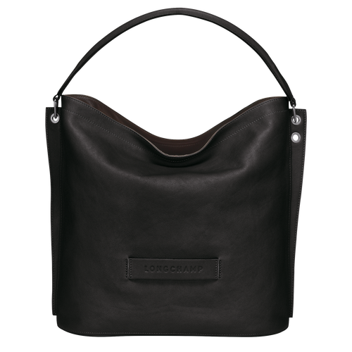 Black Women's Longchamp 3D Leather Shoulder Bags | 3284751-YP