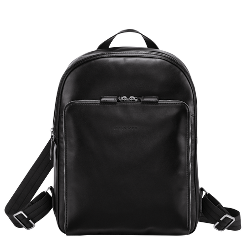Black Men's Longchamp Baxi Leather Backpacks | 0273894-TS