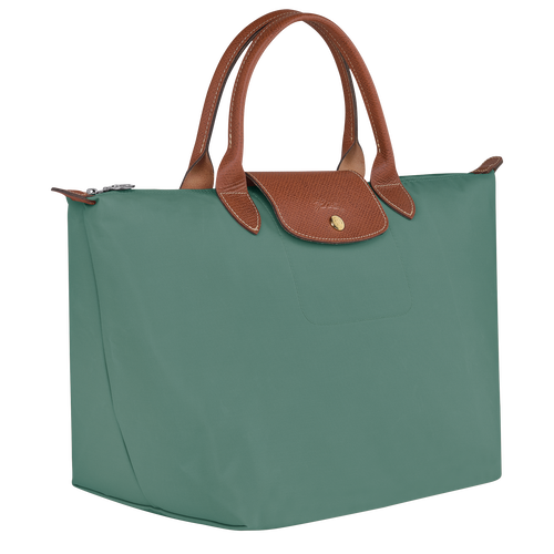 Green Women's Longchamp Le Pliage Original M Canvas, Recycled canvas Top-handle Bags | 7826504-EN