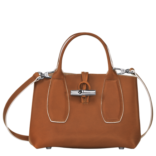 Brown Women's Longchamp Roseau S Leather Top-handle Bags | 9547168-SE