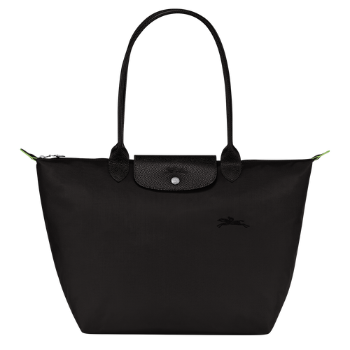 Black Women's Longchamp Le Pliage Green L Canvas, Recycled canvas Shoulder Bags | 2751496-FI