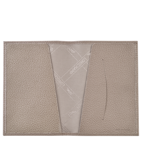 Grey Women's Longchamp Passport cover Le Foulonné Leather Pouches | 1837295-EW