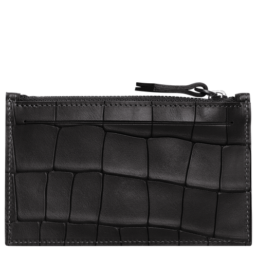 Black Women's Longchamp Croco Block Leather Coin Purses | 2180947-HD