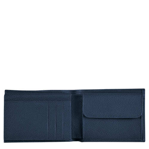 Blue Women's Longchamp Le Foulonné Leather Wallets | 5891763-LJ - Exclusive Outlet Sale