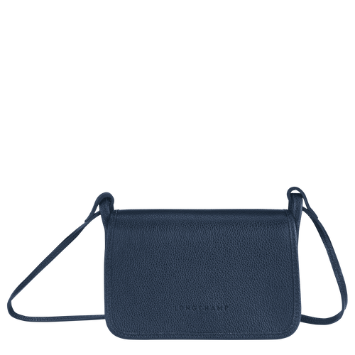 Blue Women's Longchamp Le Foulonné Leather Wallets On Chain | 8291346-YP