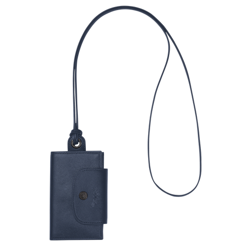 Blue Men's Longchamp Le Pliage Cuir Leather with necklace Cardholders | 3279614-DW