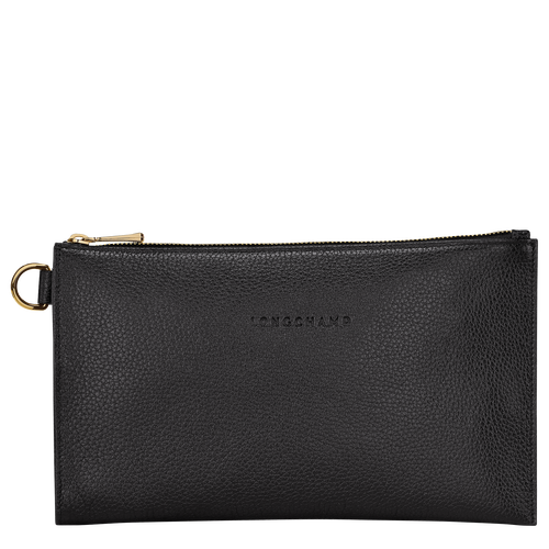 Black Women's Longchamp Le Foulonné Leather Pouches | 7492601-HJ