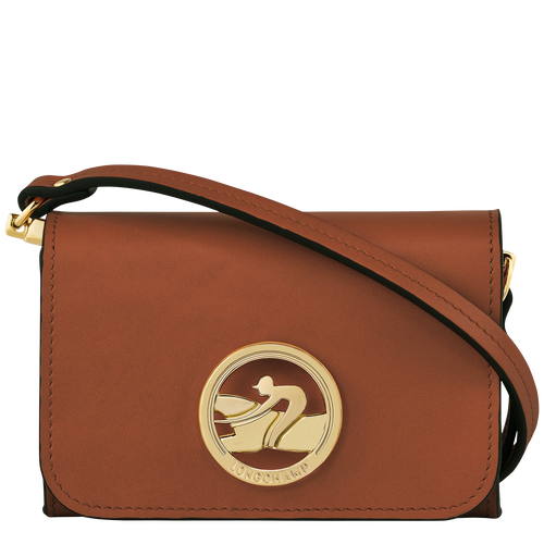 Brown Women's Longchamp Box-Trot Leather Coin Purses | 0784351-KG