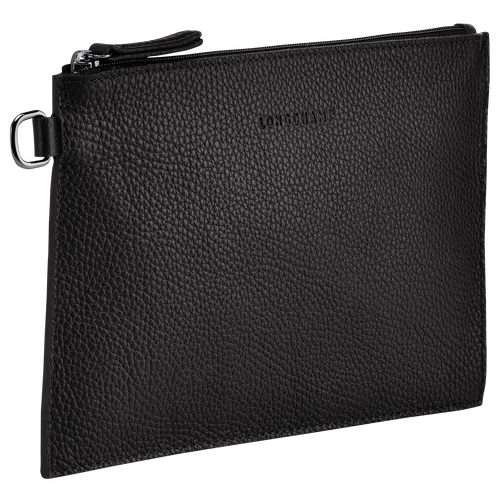 Black Women's Longchamp Roseau Essential Leather Pouches | 8419305-BV