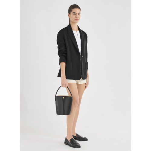 Black Women's Longchamp épure Leather Top-handle Bags | 5197436-LQ
