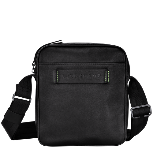 Black Men's Longchamp 3D S Leather Crossbody Bags | 5418027-LO