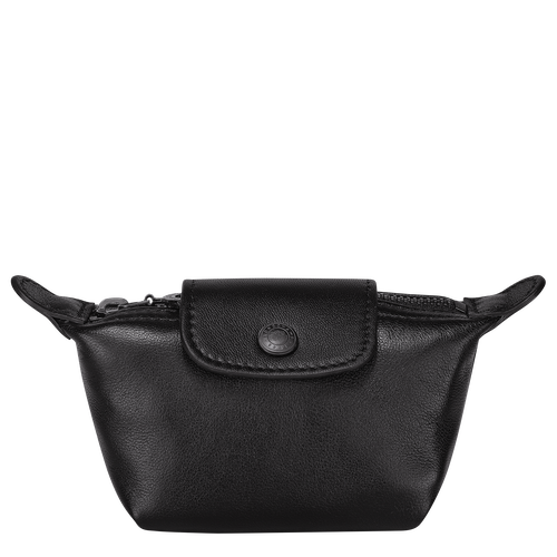 Black Women's Longchamp Le Pliage Cuir Leather Coin Purses | 0325149-FZ
