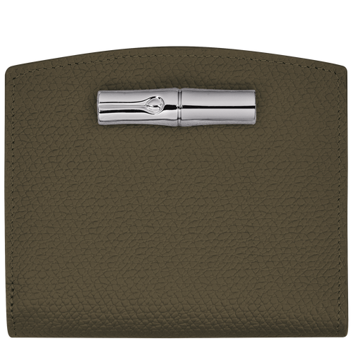 Green Women's Longchamp Roseau Leather Wallets | 7529160-YI - Exclusive Outlet Sale