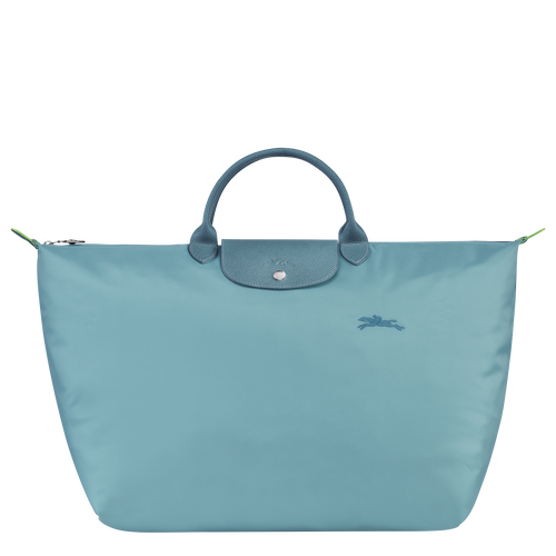 Blue Women's Longchamp Le Pliage Green L Canvas, Recycled canvas Travel Bags | 1629384-RV