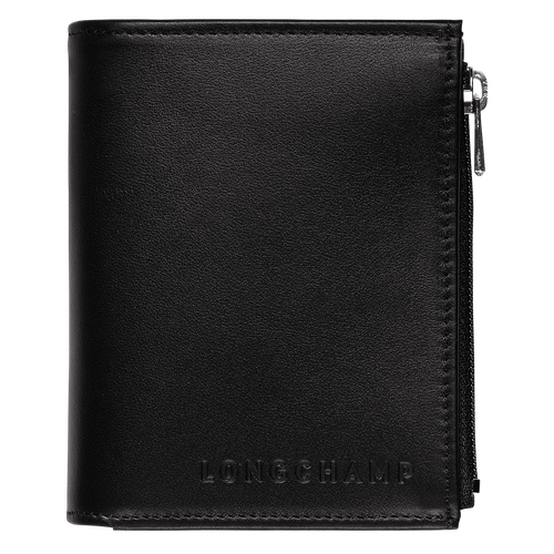 Black Men's Longchamp Baxi Leather Wallets | 5746180-CW