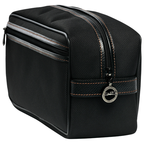 Sale on Black Men's Longchamp Boxford Canvas Toiletry Bags | 7403862-DS - Shop Now