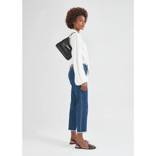 Black Women's Longchamp Roseau XS Leather Shoulder Bags | 5179348-DH