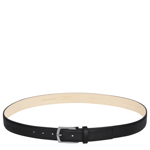 Black Men's Longchamp 3D Leather Belts | 3402691-KL