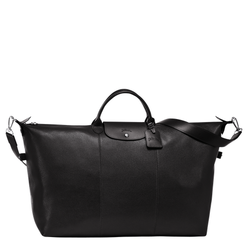 Black Women's Longchamp Le Foulonné L Leather Travel Bags | 2749830-ER