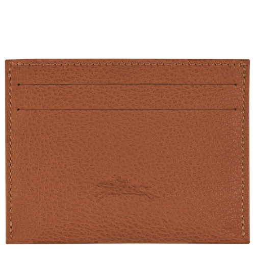 Brown Women's Longchamp Le Foulonné Leather Cardholders | 2507314-US