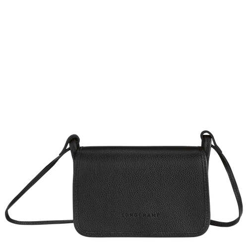Black Women's Longchamp Le Foulonné Leather Wallets On Chain | 0835169-JP