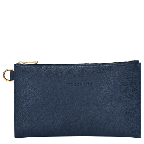 Blue Women's Longchamp Le Foulonné Leather Pouches | 6329041-FB
