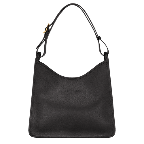 Black Women's Longchamp Le Foulonné Leather Shoulder Bags | 1259638-XT