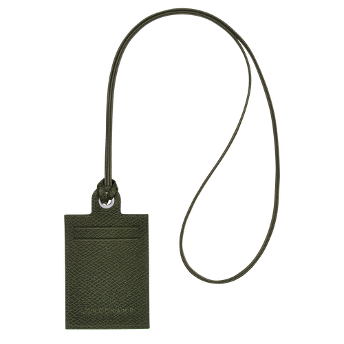 Green Women's Longchamp Le Pliage Green Leather with necklace Cardholders | 7658310-ZT