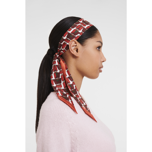 Orange Women's Longchamp Fall-Winter 2022 Collection Silk Silk Scarves | 0659714-RY