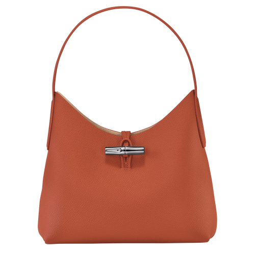 Orange Women's Longchamp Roseau M Leather Shoulder Bags | 3425719-YF