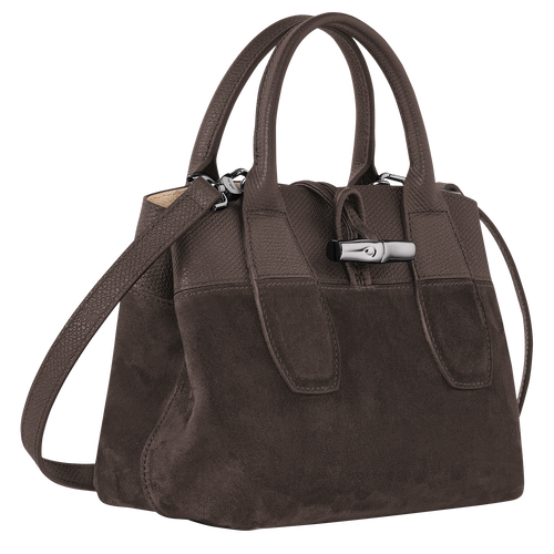 Brown Women's Longchamp Roseau S Leather Top-handle Bags | 3687051-BC