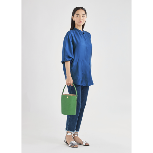 Green Women's Longchamp épure Leather Top-handle Bags | 9025378-FC