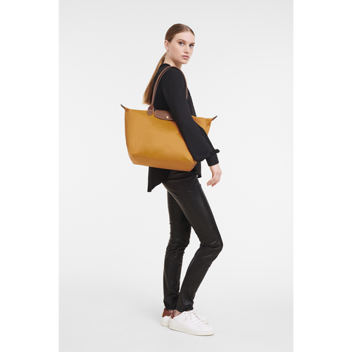 Orange Women's Longchamp Le Pliage Original L Canvas, Recycled canvas Shoulder Bags | 6829350-VJ