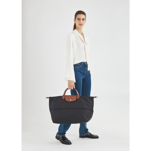 Black Men's Longchamp Le Pliage Original Canvas, Recycled canvas Travel Bags | 1948632-NA