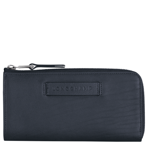 Blue Women's Longchamp Long 3D Leather Wallets | 0452817-PG - Exclusive Outlet Sale
